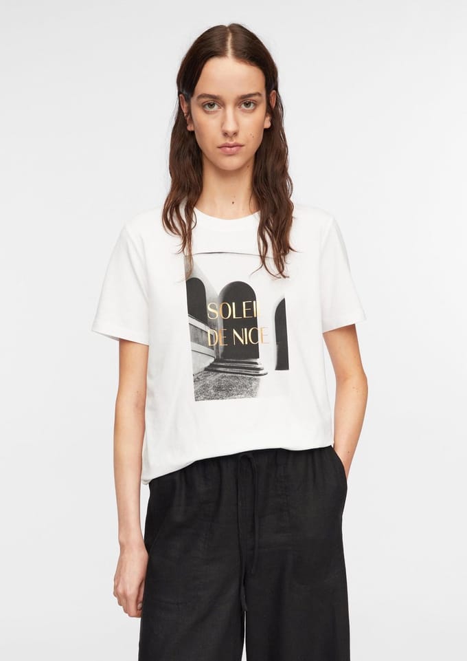 T-shirt klassieke snit in katoen voor vrouwen COMMA 01E6