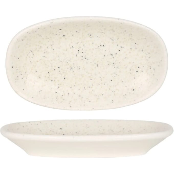 Bonna Serveerschaal - Luca Sand - Porselein - 19x11 cm - set van 2
