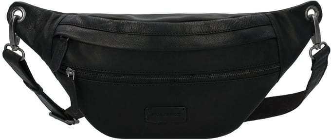 Jack Kinsky Porto Fanny pack Leder 30 cm - Unisex - schwarz