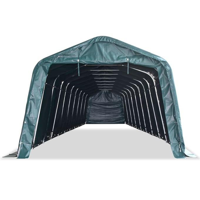 vidaXL - Veetent - verwijderbaar - 550 - g/m² - 3,3x16 - m - PVC - donkergroen