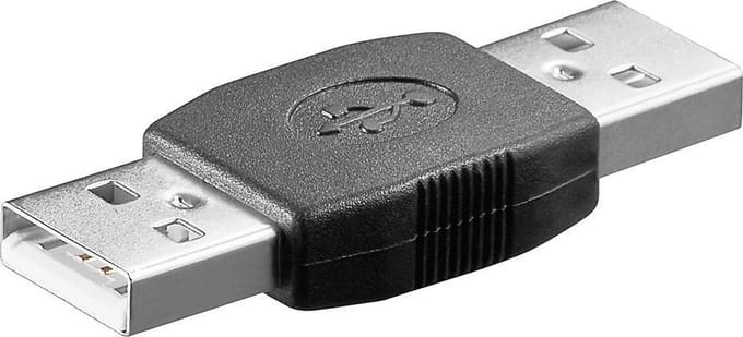 S-Impuls USB-A (m) - USB-A (m) koppelstuk - USB2.0 / zwart