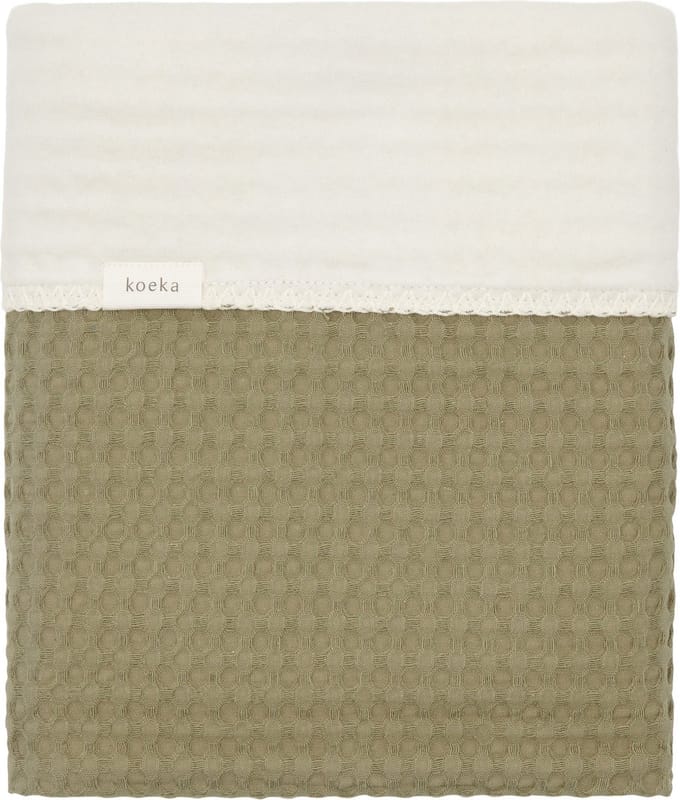 Koeka Wafel Amsterdam Wiegdeken - Cotton Fleece - Moss