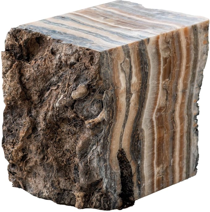 PTMD Keydan Natural Onyx Lapis Pedestal With Rough Side