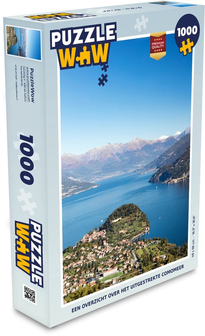 Puzzel Comomeer - Alpen - Italië - Legpuzzel - Puzzel 1000 stukjes volwassenen