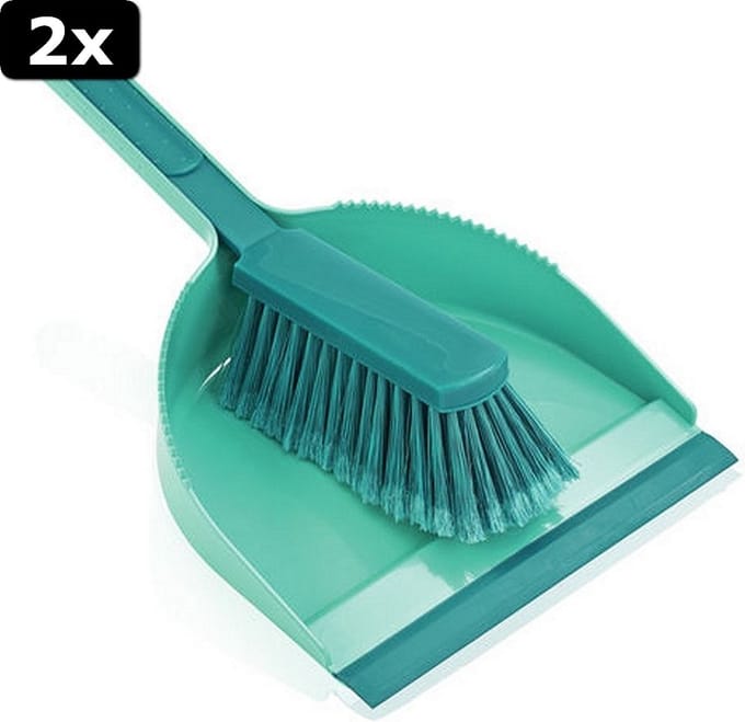 2x Leifheit 41401 Classic Stoffer en Blik