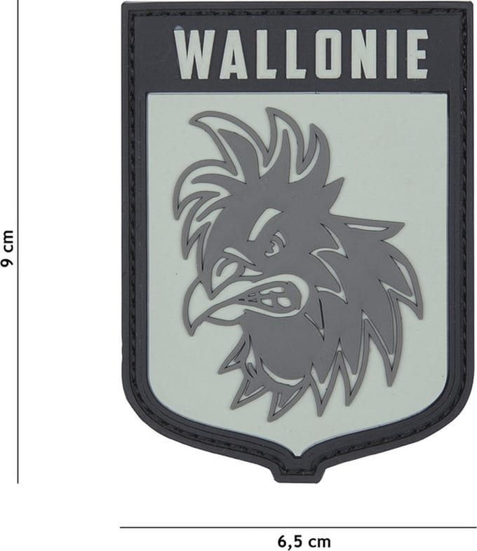 Embleem 3D PVC Wallonie grijs