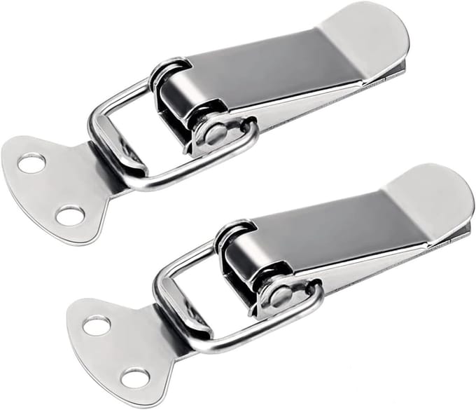 6 stuks Spannverschluss Stainless Steel Chest Fittings, Snap Clasp, Suitable for Doors, Windows, Cupboards and Cabinet Lids, Snap Closure