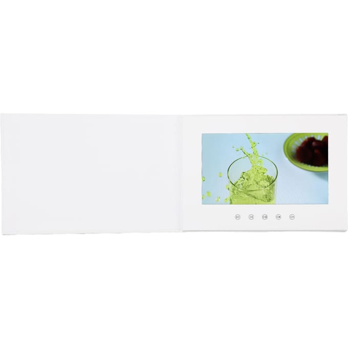 Video Wenskaart 10 Inch LCD Kleurenscherm Elektronische Video Brochure Ondersteuning 720P met 2 Pakken white