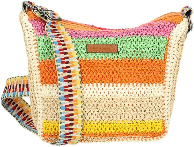 Enrico Benetti Rieten Crossbody / Schoudertas Marbella Multicolor 1