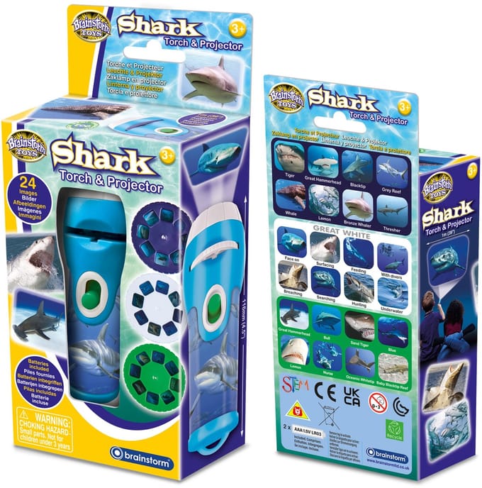 Brainstorm Toys - Shark Torch and Projector - zaklamp en projector haaien
