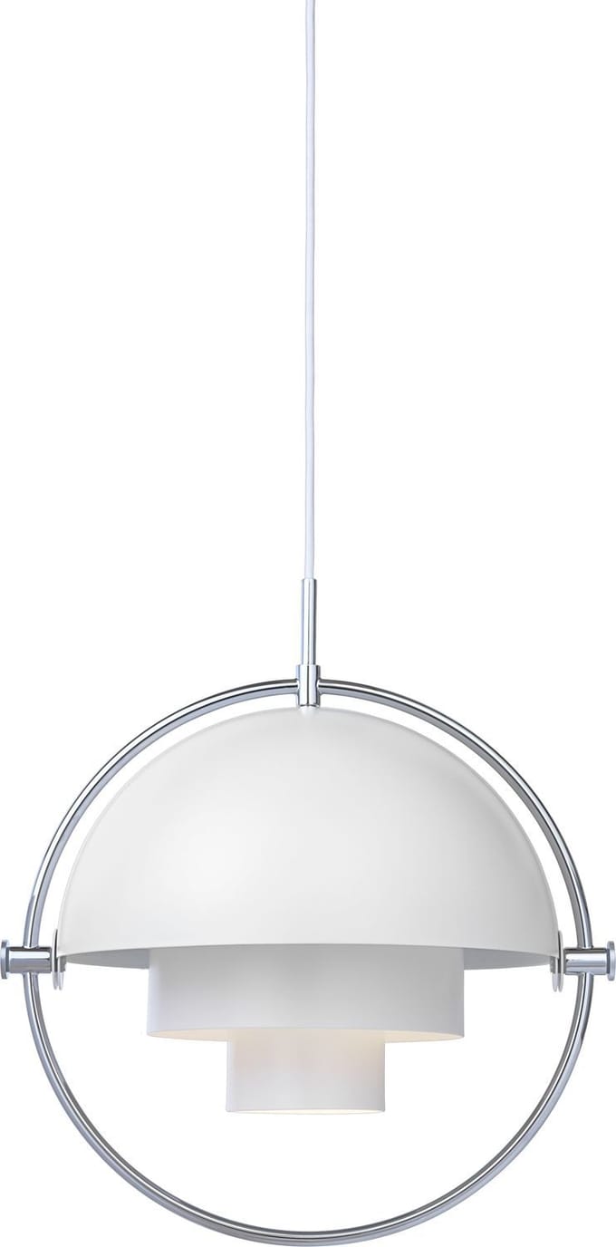 Gubi - Multi-Life hanglamp - wit - Ø 36 cm - chrom