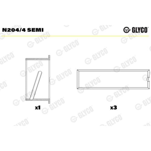 Nokkenas lager GLYCO N204/4 SEMI