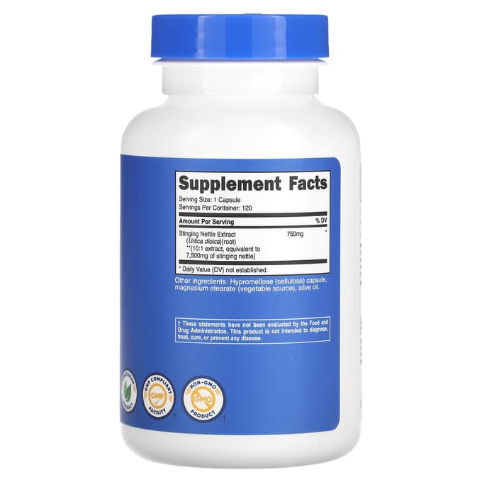 Brandnetelwortelextract, 7.500 mg, 120 Plantaardige Capsules