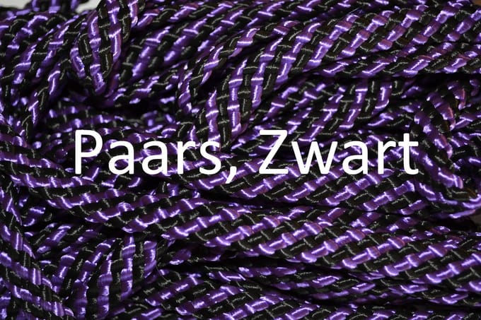 Bianca's Jachtlijn - 200 cm - Medium - Paars/Zwart
