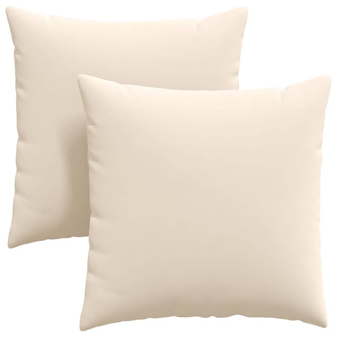 vidaXL - Zitkussens - 2 - st - Stof - Beige - 80 - x - 80 - cm