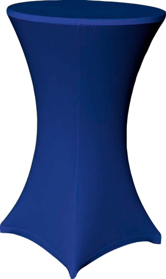 Stretch Statafelhoes Elastisch met Voetlussen voor Bistrotafels Blauw
