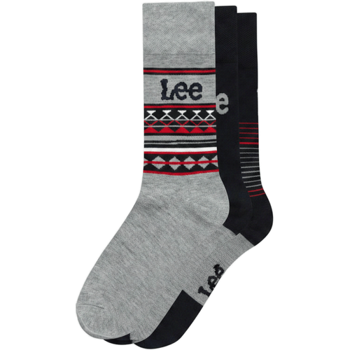 geschenkdoos sokken Sergio-marineblauw/grijs gestreept/effen/gemêleerd-43-46