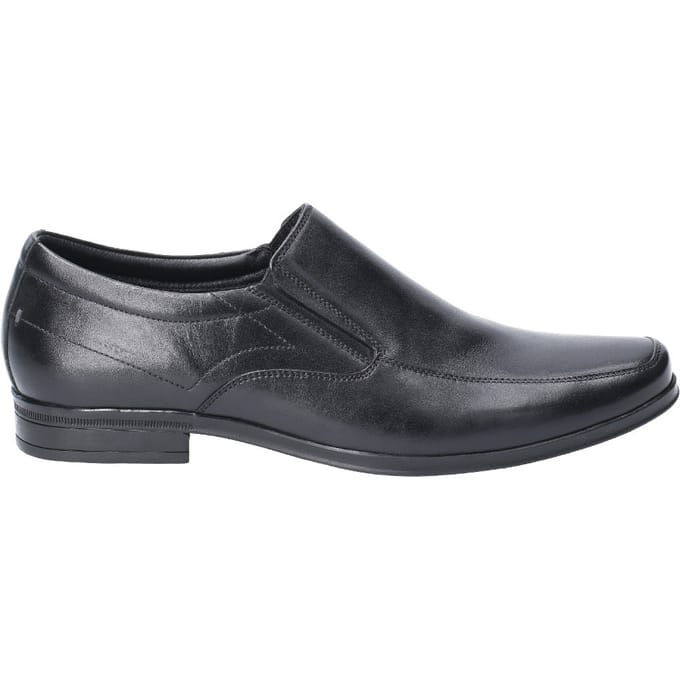 Hush Puppies Billy Leren Zwarte Instappers Voor Heren