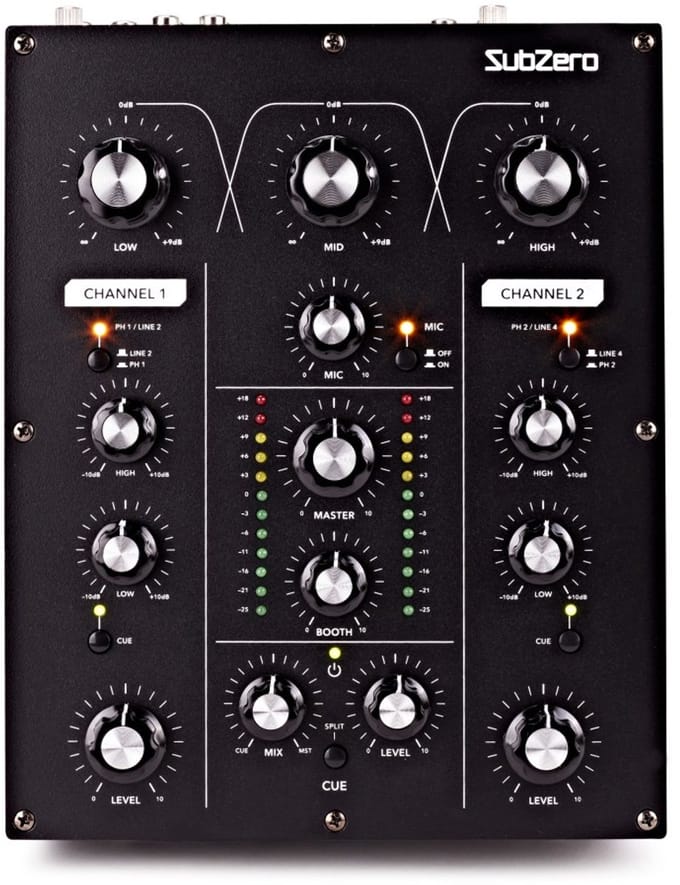 SubZero 2-kanaals draaibare DJ-mixer