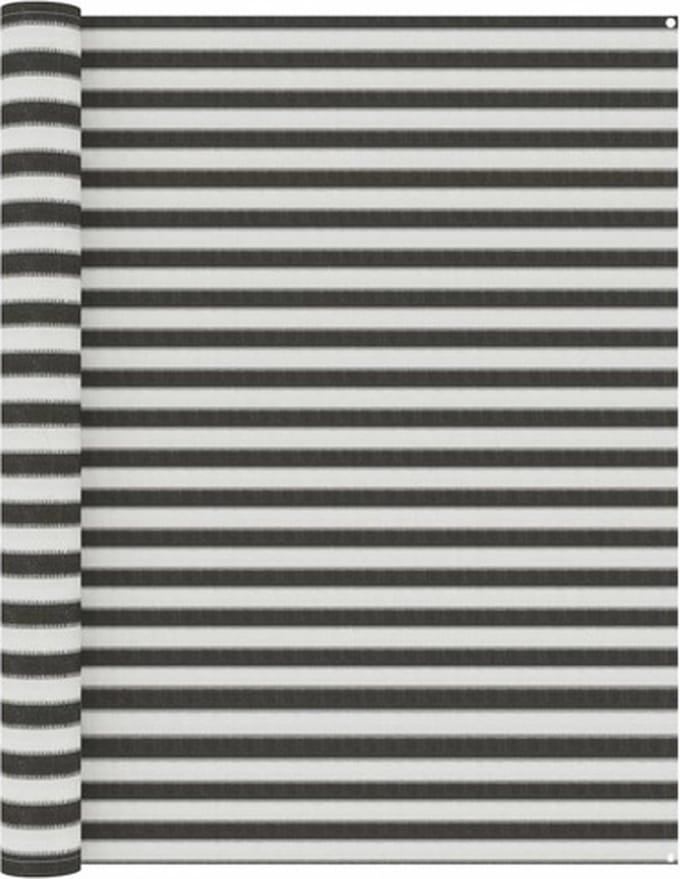 vidaXL - Tenttapijt - 250x200 - cm - antracietkleurig - en - wit
