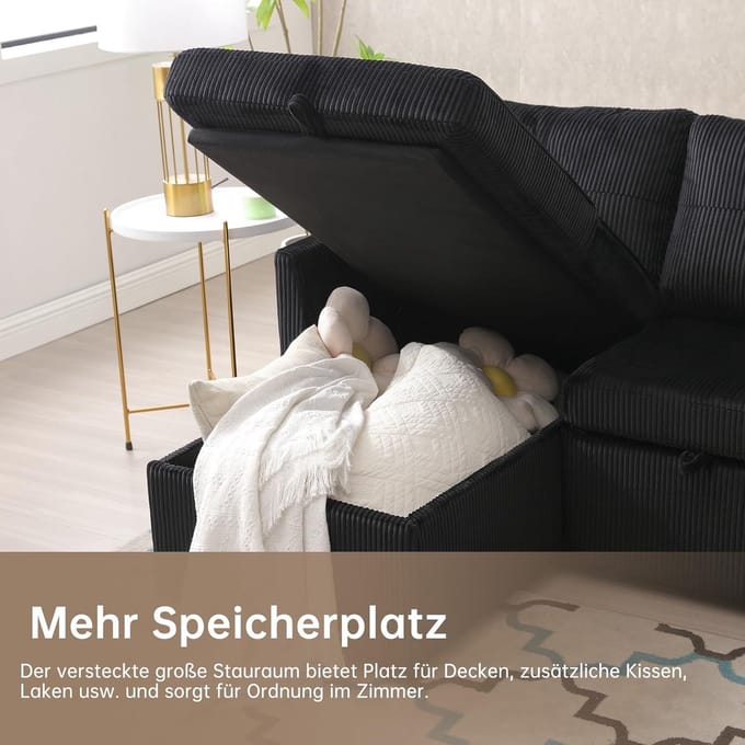 Eenpersoonsbed – Met Opbergruimte – Zwart – Medahomestore