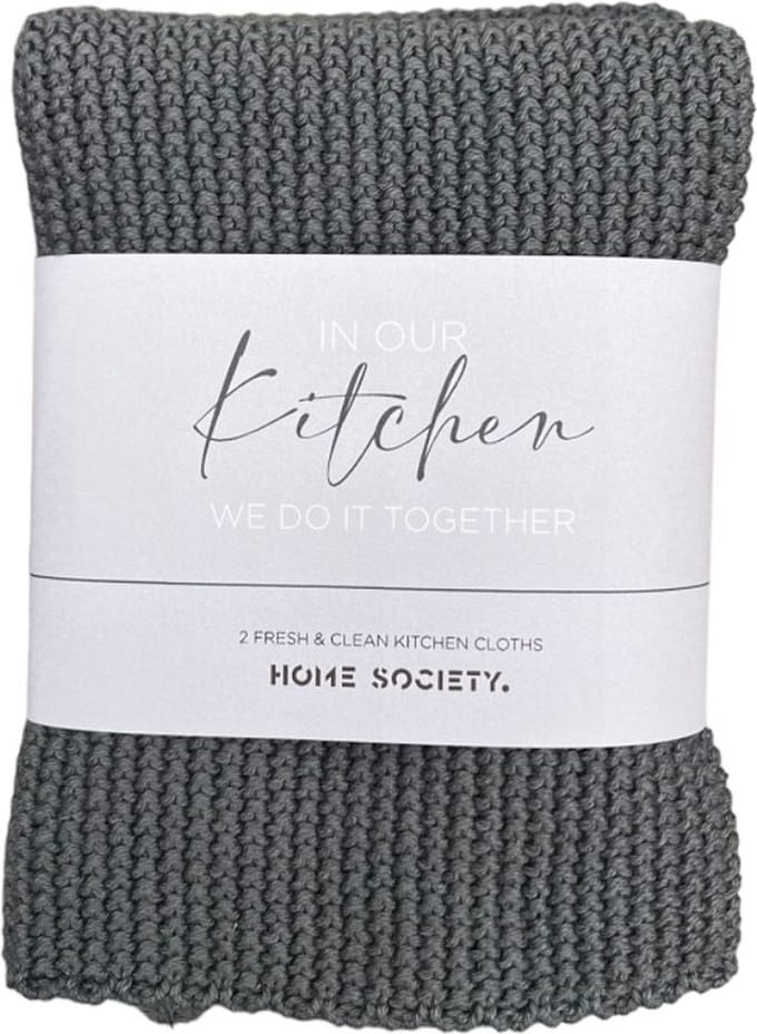 Home Society Vaatdoek 2 stuks Grijs