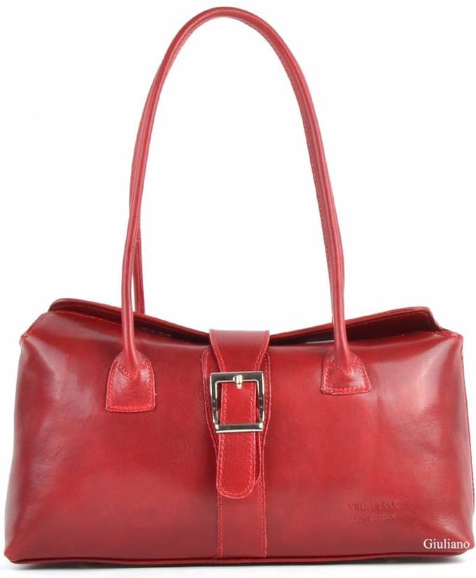 Giuliano klassieke handtas Mona - Rood - Dames - Made in Italy