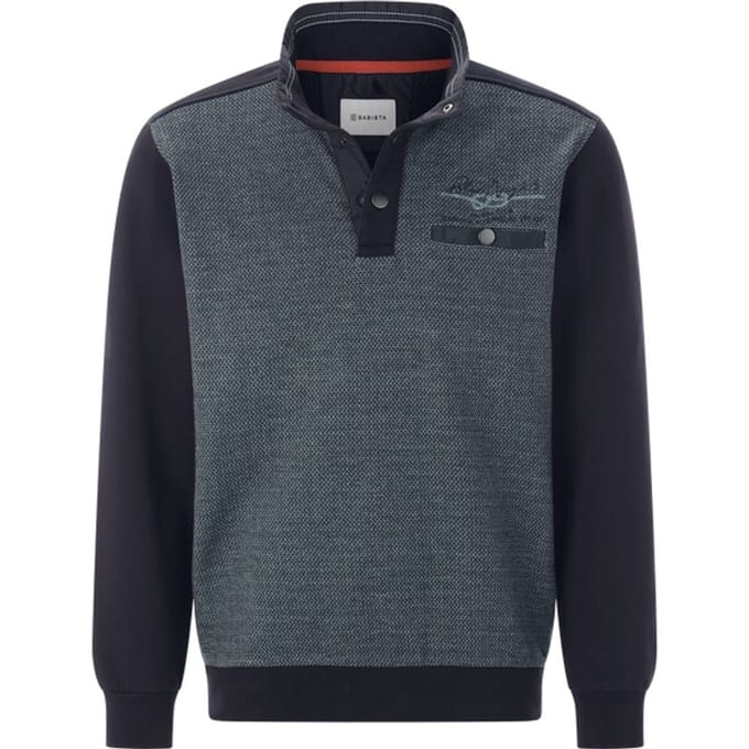 Babista herren Sweatshirt - 44/46 - donkerblauw - Plus Size