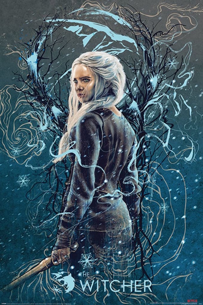 Poster - The Witcher Ciri The Swallow - 91.5 X 61 Cm - Multicolor
