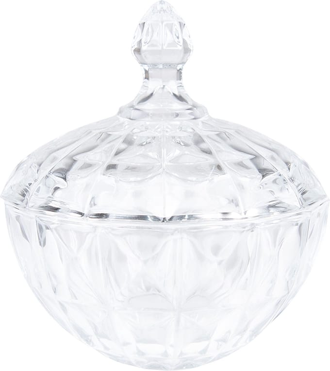 Clayre & Eef Glazen potje Ø 16x19 cm Transparant Glas
