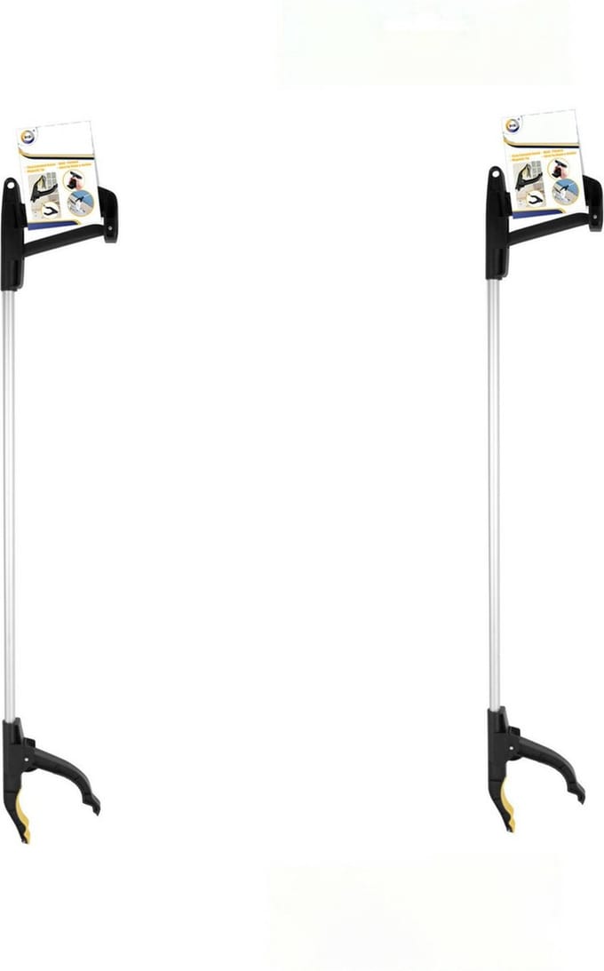 Grijpers/afvalgrijpers met magneet - 10 stuks - 76 cm - wit