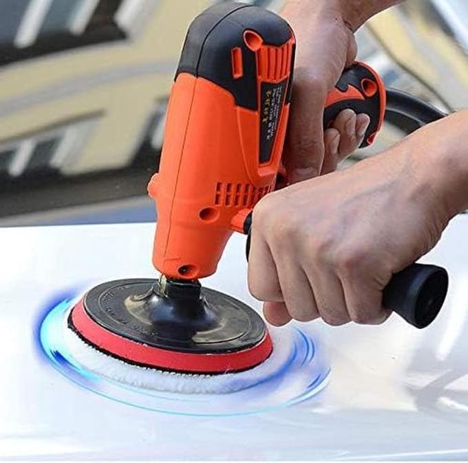 Elektrische Polijstmachine - Buffer Slijpmachine - Auto Lak Polijsten - 6 Snelheden Instelbaar - 125 mm - Grijs
