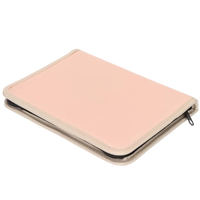 Opbergtas voor Nagelbits Grote Capaciteit Draagbare Tas voor Nagel Drii Bits voor Manicure Roségoud beige