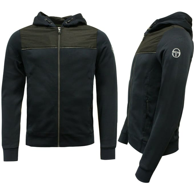 Sergio Tacchini Iraklen Zip Up Heren Track Top Jas Navy 37680 210 A113E