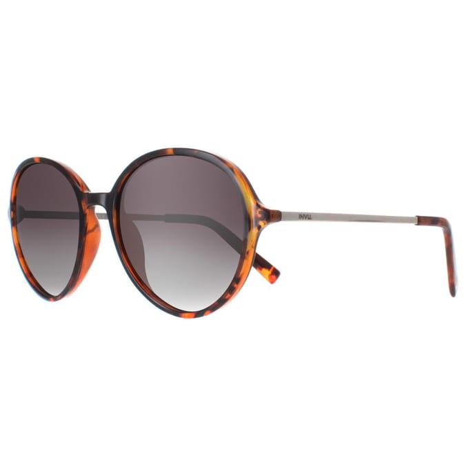 INVU Rond Dames Demi Tortoise Bruin Goud Grijs Gepolariseerd B2135
