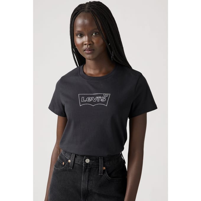 Levi's Rhinestone Perfect Tee Größe: S | Hemden Outlet | Damen
