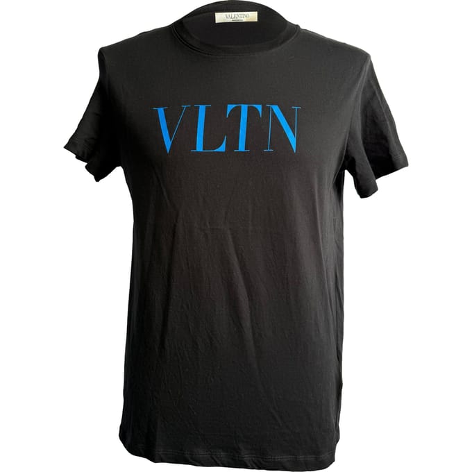 Valentino VLTN Logo T-Shirt van Zwart Katoen
