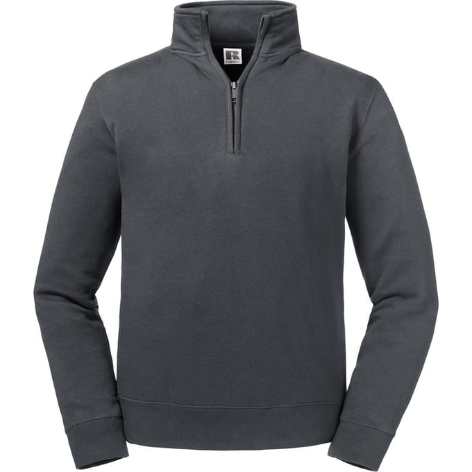 Russell Heren Authentieke Kwartier Ritssweatshirt (Konvooi Grijs)