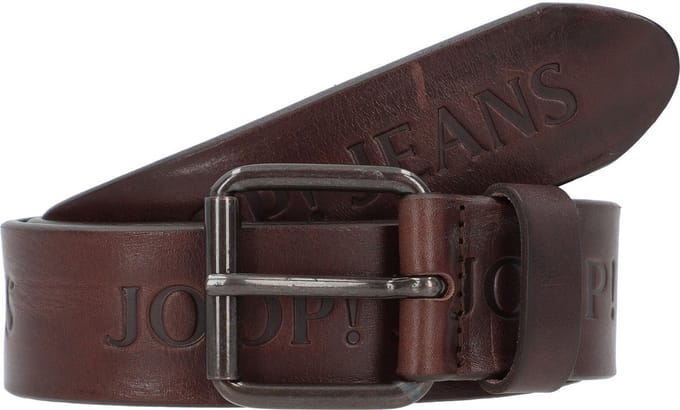 JOOP! Leren Riem Men's Jeans Belt 4,0 CM W100 D`Brown Donkerbruin