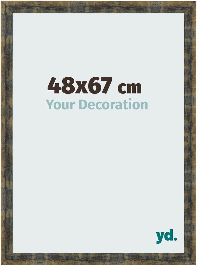 Your Decoration - Fotolijst 48x67 cm - MDF - Blauw Goud Gemeleerd - Pisa