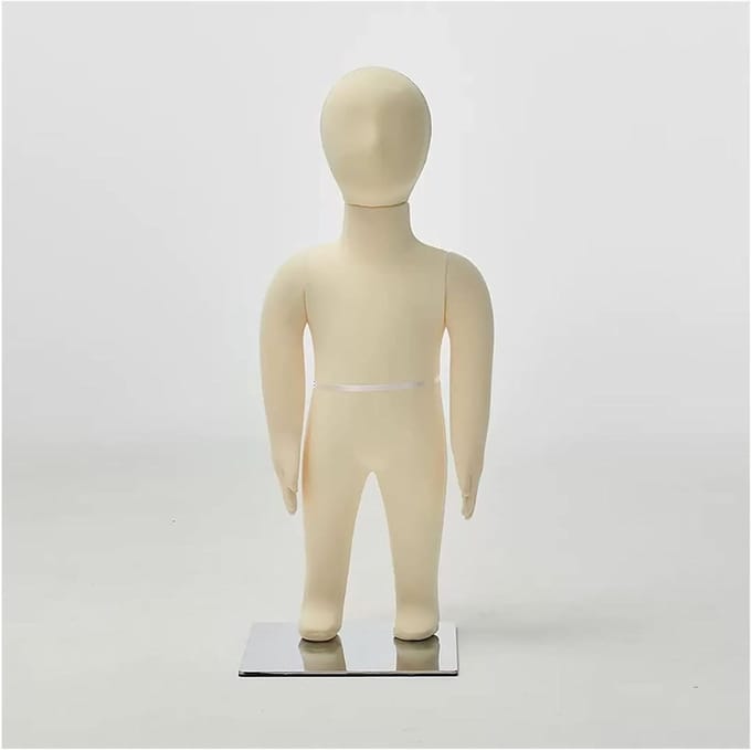 Kindermannequin Torso - Lichaam Paspop - Kleding Presenteren - Verstelbare Armen Benen - 1 Jaar Oud - Zwart