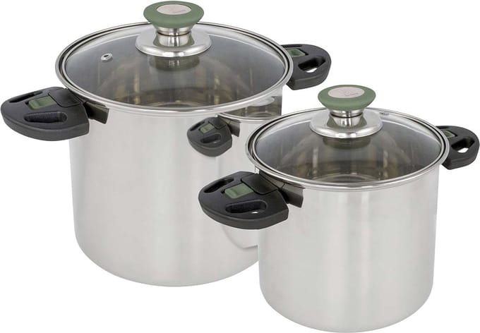 Bo-Camp - Pannenset - Elegance Compact 2 - 2-Delig - RVS