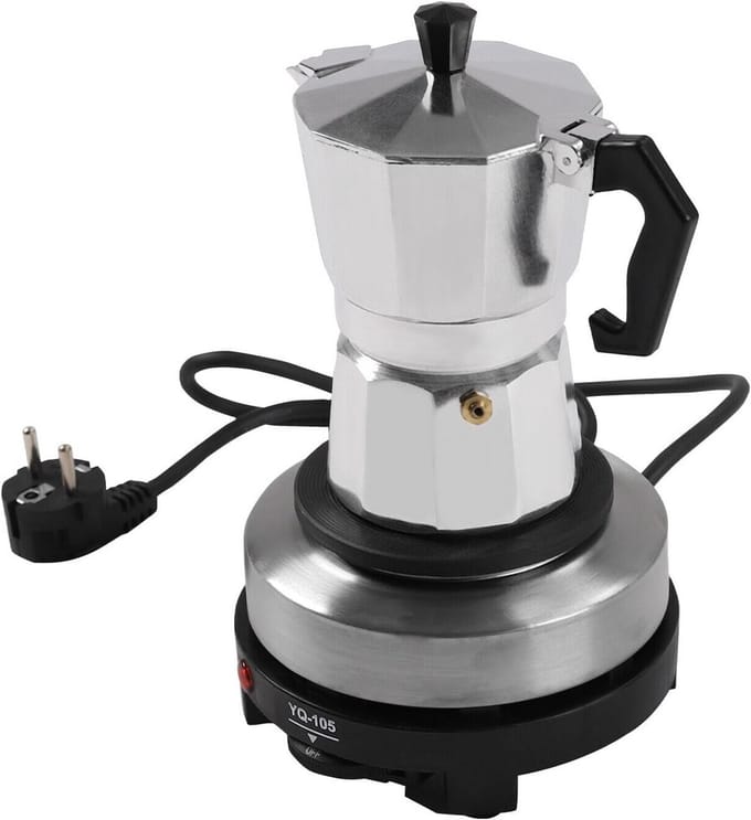 Koffiezetapparaat - Espressomaker Moka - Aromatische Koffie - Instelbare Temperatuur - 150 ml - Wit