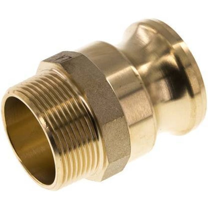 Camlock DN 40 (1 1/2'') Koppeling MessingR 1 1/2'' met buitendraad Type F MIL-C-27487