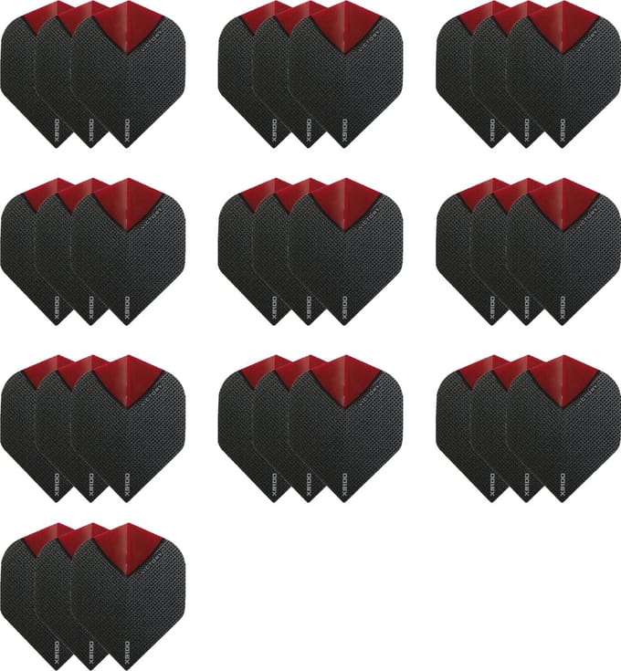10 Sets (30 stuks) XS100 Skylight flights Multipack - Rood