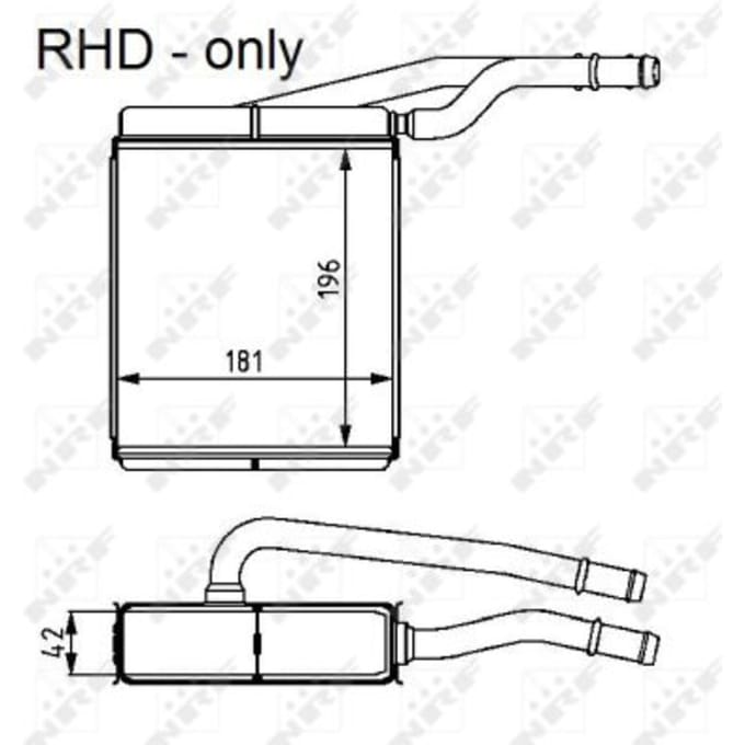 Warmtewisselaar, interieur verwarming NRF 54226