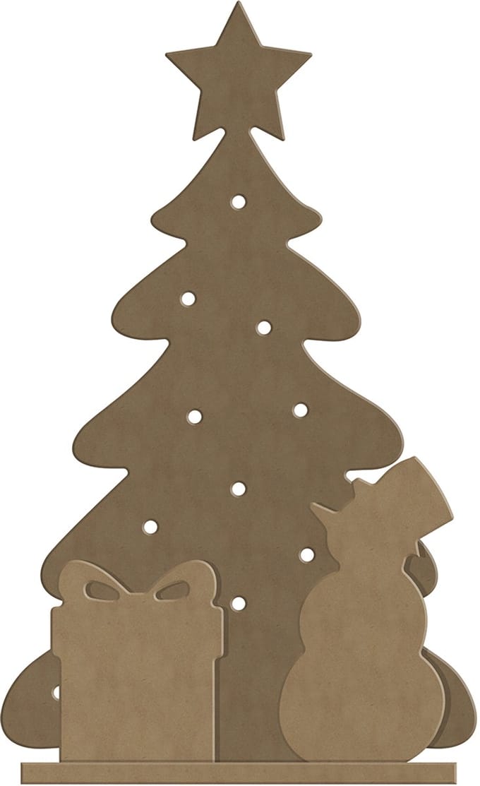 Gomille MDF Figuren Set kerstboom knutselpakket decoratie.