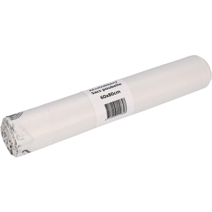 Afvalzak Cleaninq 60x80cm HDPE recycled T23 60L transparant