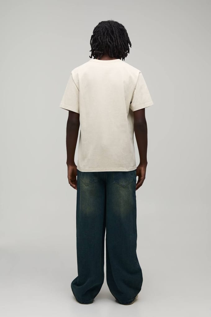 Groengekleurde Baggy Distressed Jeans | Green | Size 32