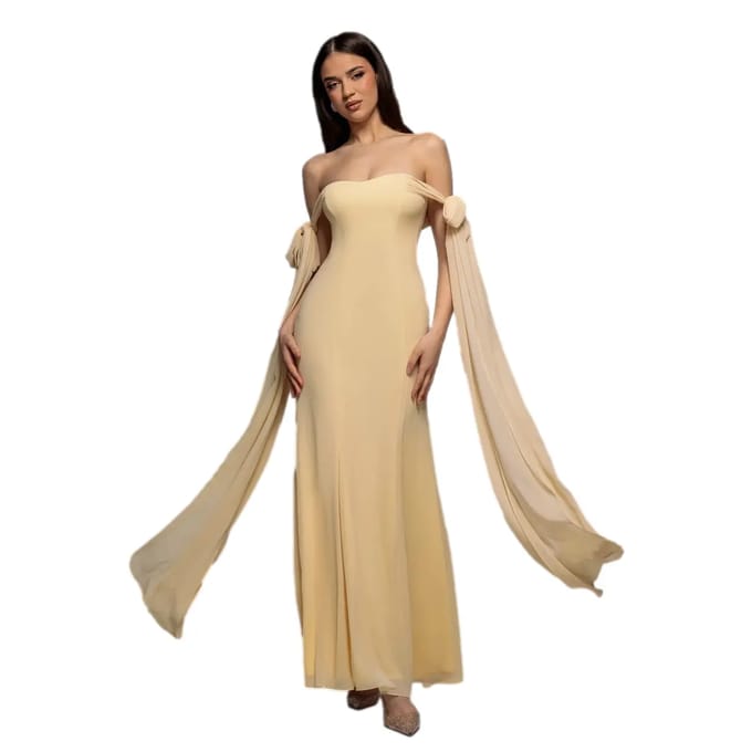 Vrouwen chiffon jurk Goddiva Maxi
